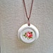 SALE - StayGoldMaryRose - Beautiful 'Tea cup foot pendant' necklace with English rose detail.