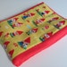 Gnomes on Red Hand Dyed Burp Cloth