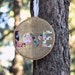 LOVE BURLAP HOOP - Floral Embroidery Hoop Wedding - Rustic Cottage Chic Decor country vintage nature forest ornament