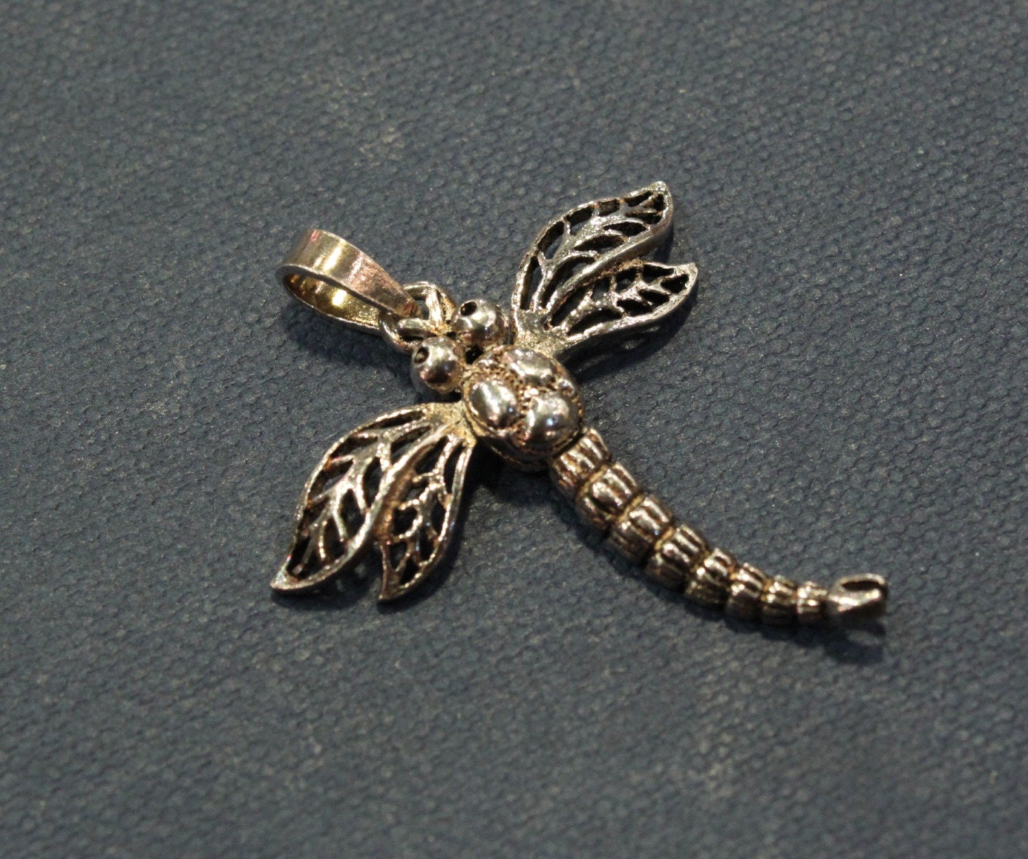 Sterling silver dragonfly pendant Clearance