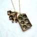 Baker's muffin tin and measuring spoon charm necklace on gold fill chain. NEW ITEM. Mother's Day Gift.