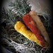 FINISHED PIECE -Set of 3 Carrots made from Antique Velvet by cheswickcompany
