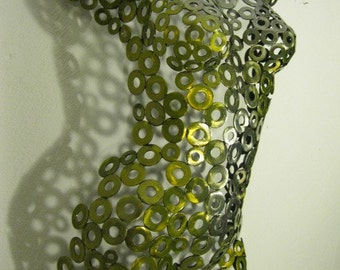 Metal Wall Art Torso Sculpture abstract by Holly Lentz
