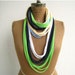 Multicolor T Shirt Necklace // Upcycled // Recycled // Navy Blue White Lime Neon Green Yellow // Bracelet // Cotton // Soft // Fun // ohzie