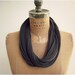 T Shirt Necklace / Chocolate Brown Espresso / Long Short / Women / Girls / 27" Long / Eco Friendly / Cotton Bracelet / by ohzie