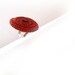 Crochet Ring Coiled Tube, Wine Red Ajustable Poppy ring