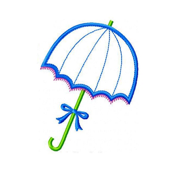 Umbrella Appliques Machine Embroidery Designs Applique