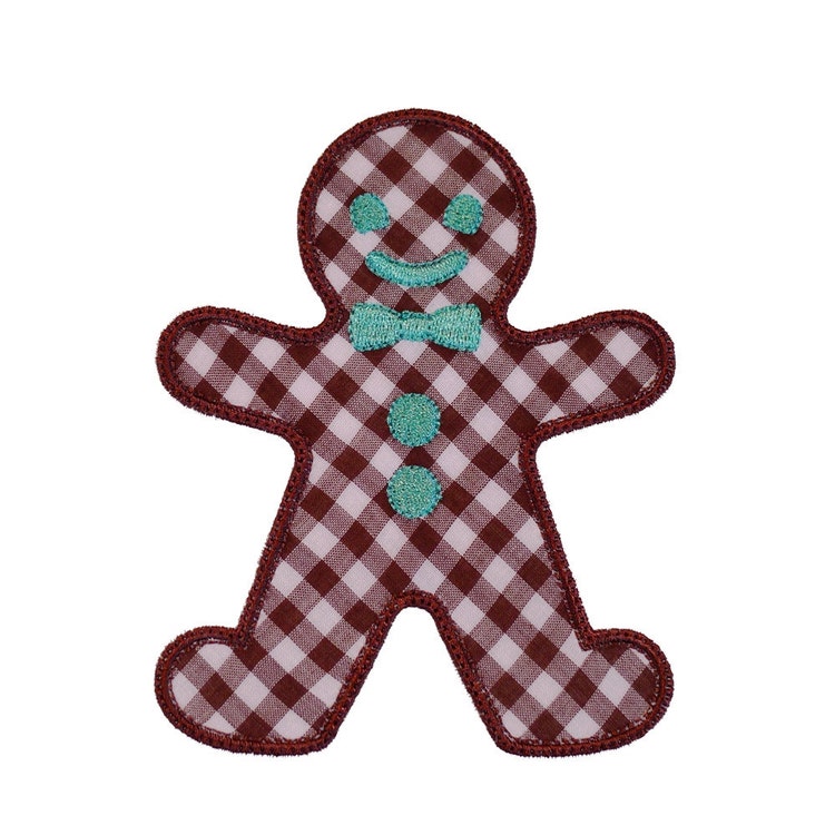 Gingerbread Man Applique Machine Embroidery by BigDreamsEmbroidery
