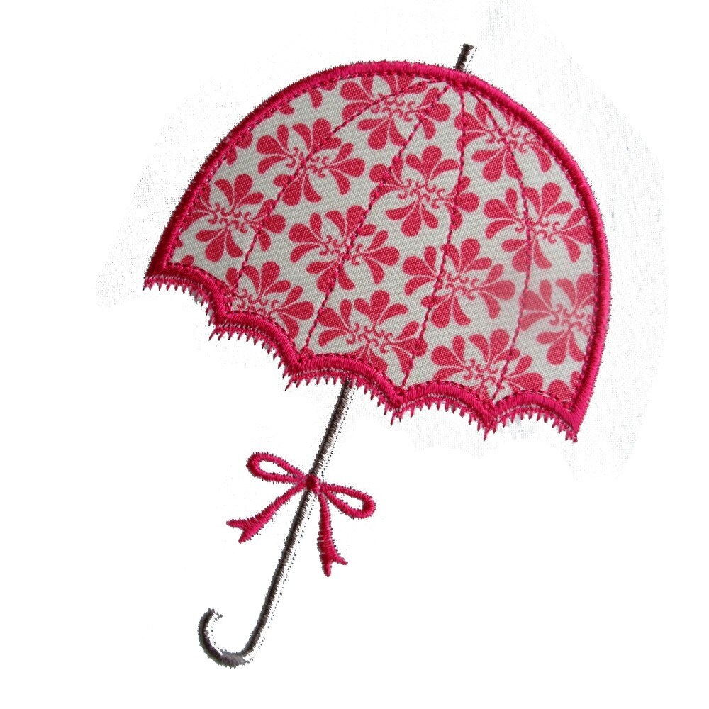 UMBRELLA Machine Embroidery Applique Design by BigDreamsEmbroidery