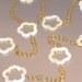 14kt GF Mother of Pearl Flower Station Necklace