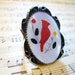Large Vintage Sterling Silver Zuni Ring w Red Cardinal Bird in MOP