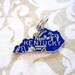 Vintage Sterling Silver Enamel KENTUCKY State Travel Charm