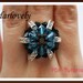 Swarovski Black Indicolite Flower Ring (RG027) - PDF Tutorial