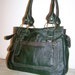 Dark Green Leather purse handbag shoulder bag Rina mini/ SALE