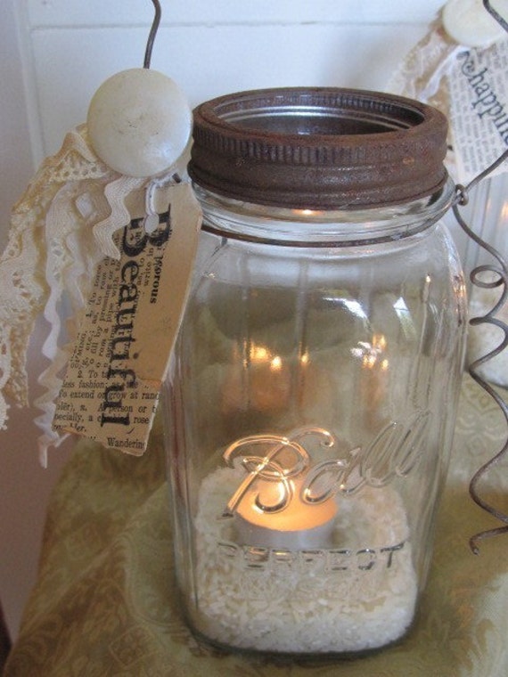 Mason Jar Wedding Lanterns by Gathered Comforts