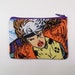 Superhero Mutant Zipper Pouch - Small Zip Pouch Coin Purse Wallet - Going Rogue - made with vintage upcycled superhero fabric