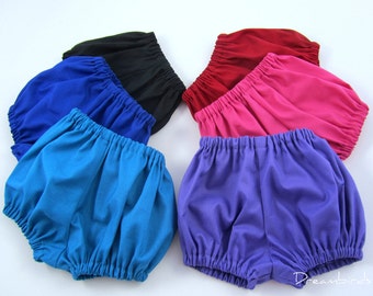Toddler Diaper Covers - Toddler Size Baby Bloomers - Pick Your Favorite Primary Color - Size 18 Months, 2T, or 3T