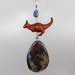 NOW 50% OFF - Handcarved Netsuke Kangaroo, Australian Boulder Opal and Tanzanite Pendant