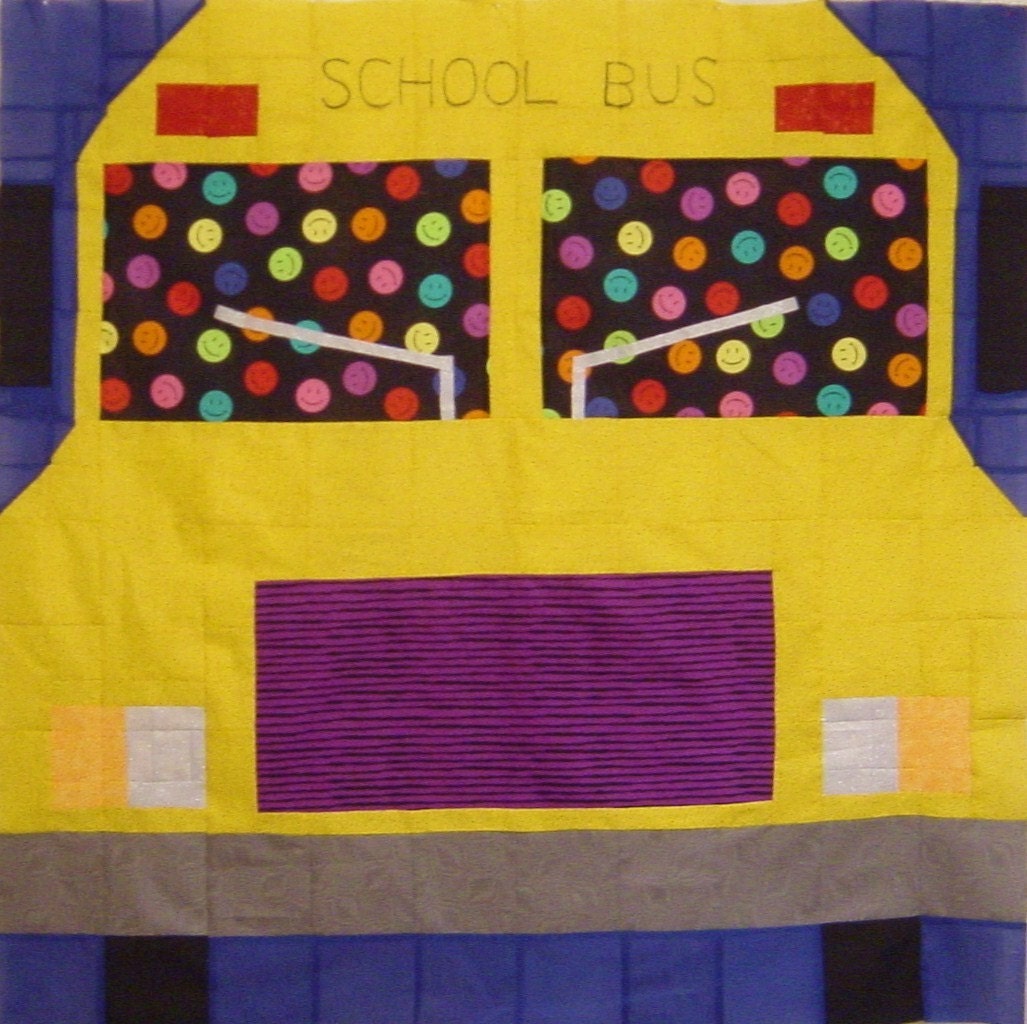 Pattern For Wall Quilt Hanger | school bus quilt wall hanging pattern only Pattern For Wall Quilt Hanger | school bus quilt wall hanging pattern only