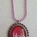 Pink Hole logo Cameo Necklace