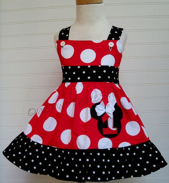 Items similar to Custom Boutique Clothing Minnie Mouse Jumbo red number ...