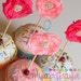 Rosette Cupcake Topper - Doubles as Hair Clip Party Favor Tea Party