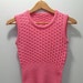 Pink HONEYCOMB KNIT Sweater Vest