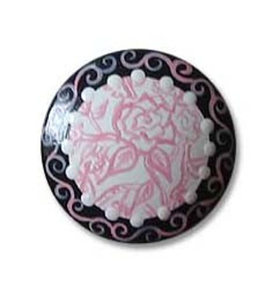 Items similar to Classic Toile Rose custom Drawer Knobs on Etsy