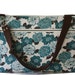 15" Macbook or Laptop bag with zipper pocket and detachable shoulder strap -Kimono floral in blue -Ready to ship