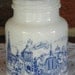 White glass Mustard Jar
