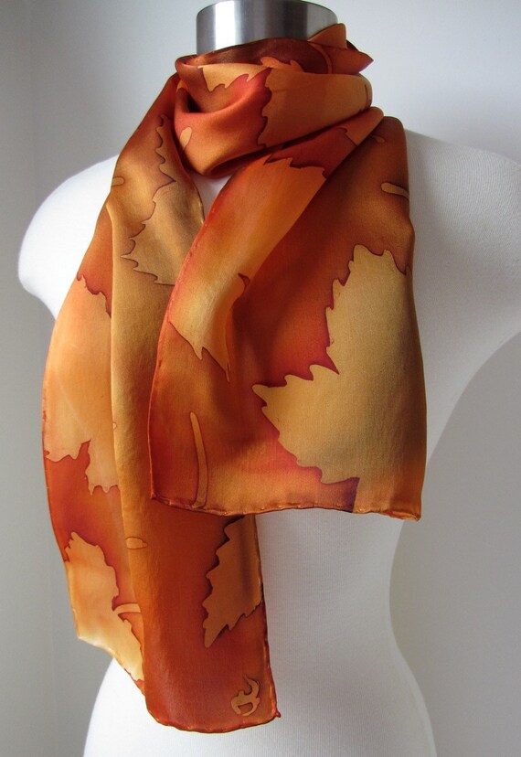 Black Friday Cyber Monday Sale Silk Scarf Hand Painted