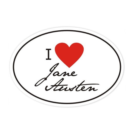 I heart Jane Austen bumper sticker