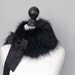 Black faux fur collar. Fur neck warmer. Womens fur collar. Buy faux fur collar