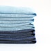 Sky blue and blue linen napkins, set of 8
