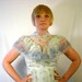 Maxi Dress Vintage 1970s Ruffle Prairie Country Formalwear Floral Print Wedding Bridesmaid Summer Fashion Illusion Neckline