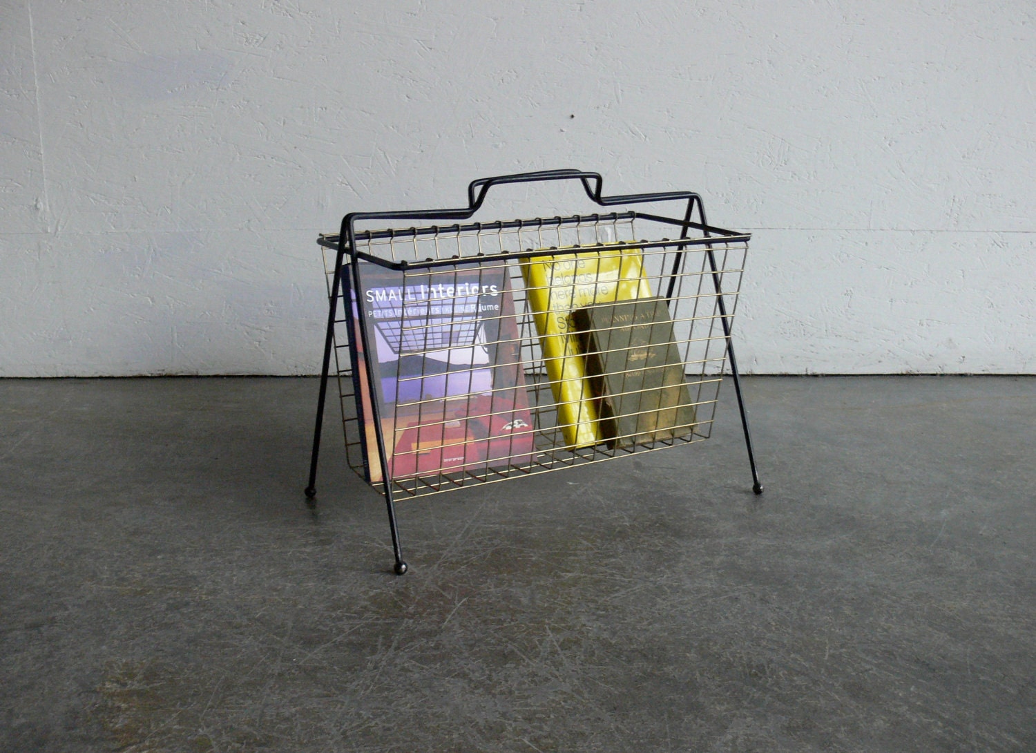 Vintage Metal Magazine Rack