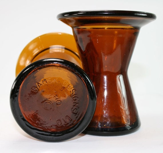 Dansk Designs IHQ Glass Set of 2 Candlesticks