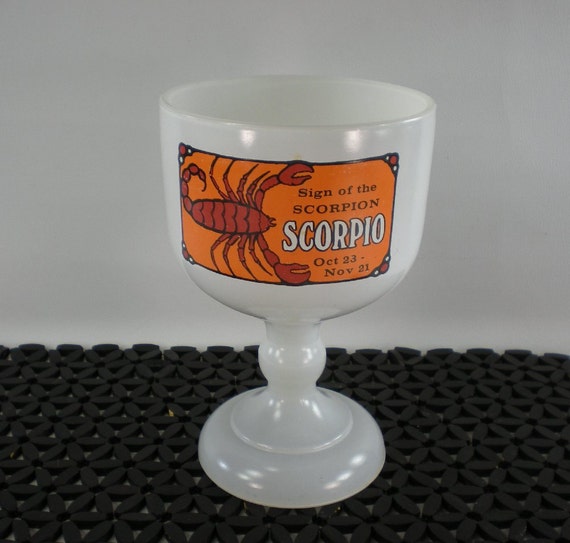 Scorpio Astrology Zodiac Large Goblet Tiara Indiana Glass