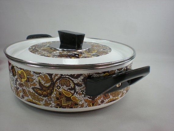 Francipan Enamel Steel Two Handle Saute Pan by oldetymestore