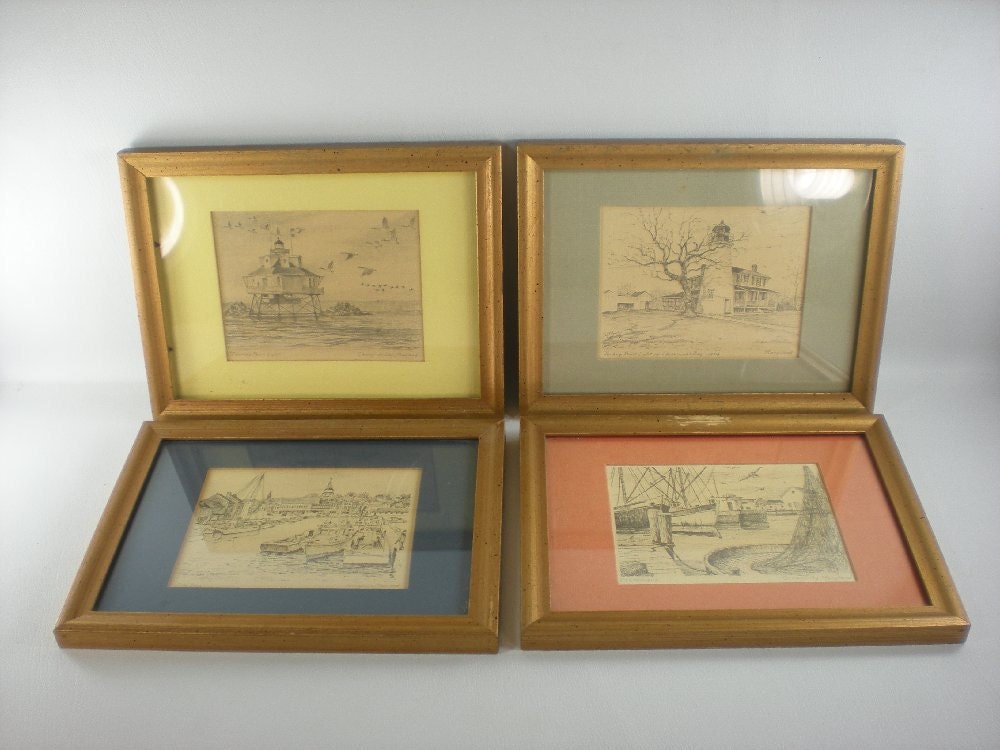 John Moll Framed Art Prints Maryland Chesapeake Fishing