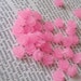 Tiny Translucent Bright Pink Resin Flower Cabochons 10mm