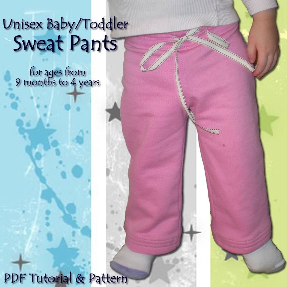 Unisex Baby/Toddler Sweat Pants Tutorial and Pattern by SoTeiTei