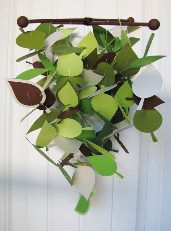 Baby Mobile Cascading Leaves in Spring