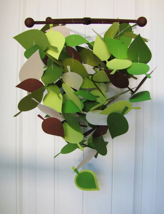 Baby Mobile Cascading Leaves in Spring