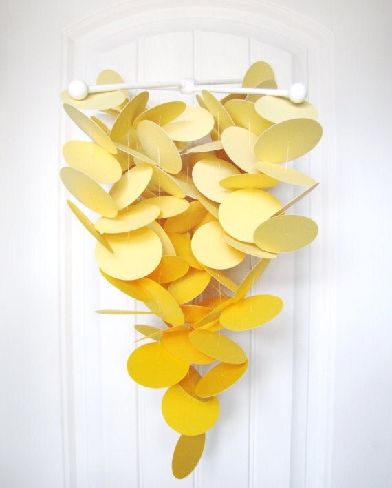 Items similar to Baby Mobile in Sun Ray Yellow Baby Mobile Modern Crib Mobile on Etsy