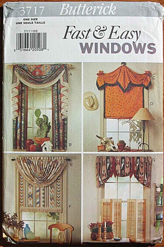 Fast & Easy Window Treatments Country Western Theme Windows