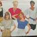Vintage 80's Misses' Tops, Crisscross Back Detail, Crop Top, Butterick 6544 Pattern UNCUT Sizes 14, 16, 18