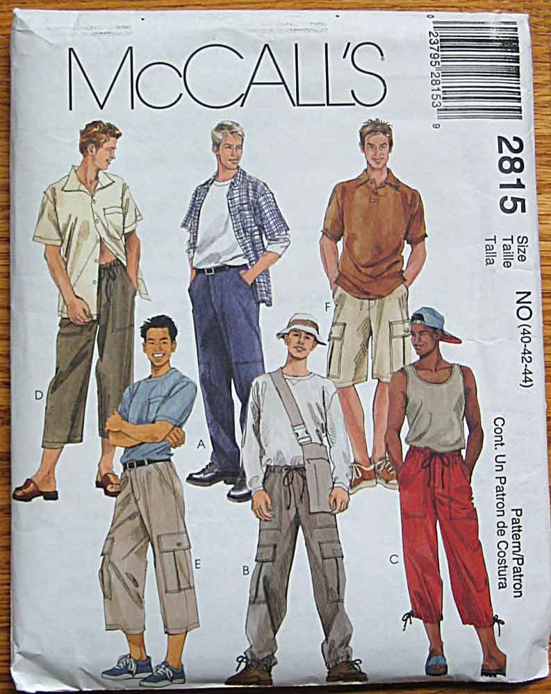 McCall's 2815 Pattern UNCUT Men's Cargo Pants in 3