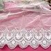 Antique Victorian Embroidered French Tulle Lace Dress Panel