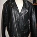 Black Leather Jacket Mens X Large--Size 52 Lots of Hardware Heavy Zippers Biker Jacket Born to Be Wild